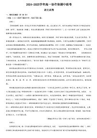 四川省眉山市仁寿县2024-2025学年高一上学期11月期中校际联考语文试题