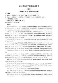 广西新课程教研联盟2024-2025学年高三上学期11月联考语文试卷（Word版附解析）