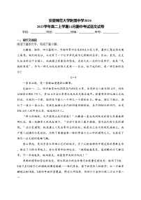 安徽师范大学附属中学2024-2025学年高二上学期11月期中考试语文试卷(含答案)