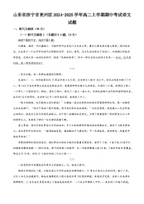 山东省济宁市兖州区2024-2025学年高二上学期期中考试语文试题