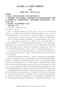 2024～2025学年云南省昆明市高三(上)12月大联考语文试卷(含答案)