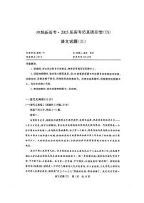 T8冲刺新高考2025届高三仿真模拟卷（三）语文试题及答案