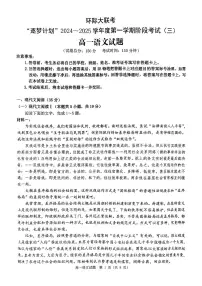 河南省驻马店市环际大联考2024-2025学年高一上学期12月月考语文试题