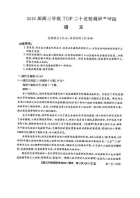 语文丨河南省TOP二十名校调研2025届高三12月调研考试（四）语文试卷及答案