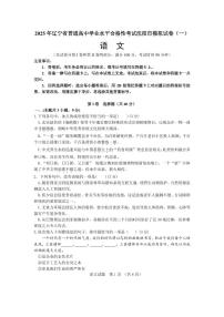 2025年辽宁省沈阳市普通高中学业水平合格性考试语文模拟试卷（一）