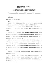 湖南省汨罗市第一中学2024-2025学年高二上学期11月期中考试语文试卷(含答案)