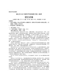 云南省丽江市2025届高三上学期复习统一检测试题 语文 Word版含解析