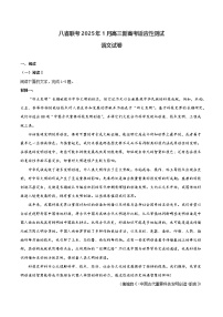 2025八省联考1月高三高考综合改革适应性演练测语文试卷含答案