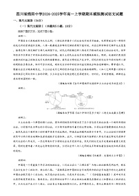 四川省绵阳市绵阳中学2024-2025学年高一上学期期末模拟测试语文试卷（Word版附解析）