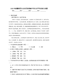 2025年新疆维吾尔自治区普通高中学业水平考试语文试题