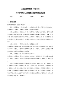 山东省新泰市第一中学2024-2025学年高二上学期期末模拟考试语文试卷(含答案)