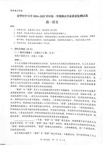 广东省深圳市龙华区2024-2025学年高一上学期1月期末考试语文试题