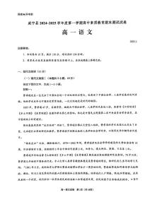 贵州省毕节市威宁彝族回族苗族自治县第八中学2024-2025学年高一上学期期末考试语文试卷