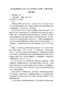 河北省省级联考2024-2025学年高三上学期1月期末考试语文试题（解析版）