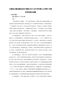 云南省大理白族自治州大理市2024-2025学年高二上学期1月期末考试语文试题