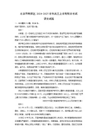 北京市朝阳区2024-2025学年高三上学期期末考试语文试题（解析版）