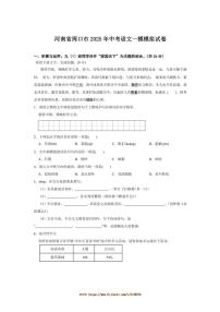 2025年河南省周口市中考语文[高考]一模模拟试卷(含解析)