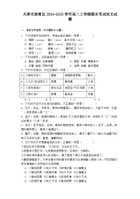天津市西青区2024-2025学年高二上学期期末考试语文试题
