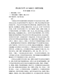 四川省泸州市2025届高三一模语文试卷（解析版）