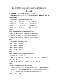 湖北省襄阳市2024-2025学年高三上学期期末统考语文试卷（解析版）