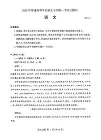 2025年山东临沂高考一模语文试题