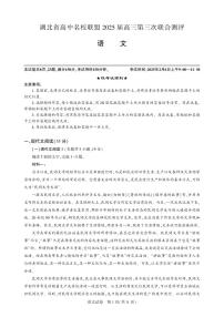 2025年圆创高三下学期2月语文试题及答案