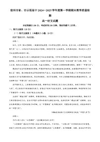 安徽省宿州市省、市示范高中2024-2025学年高一上学期1月期末考试语文试卷（Word版附解析）