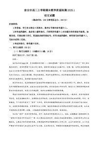江西省吉安市2024-2025学年高三上学期期末语文试题（原卷版+解析版）