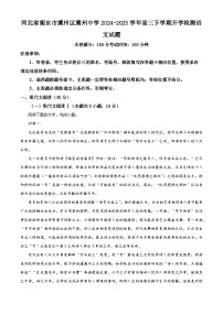 河北省衡水市冀州区冀州中学2024-2025学年高三下学期开学检测语文试题（原卷版+解析版）