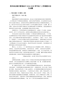贵州省安顺市普通高中2024-2025学年高二上学期期末语文试题