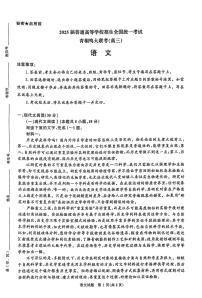 语文丨青桐鸣大联考河南省2025届高三下学期3月大联考语文试卷及答案