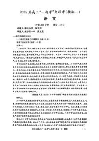 湖南省“一起考”2025届高三高考模拟第一次模拟大联考-语文试题+答案