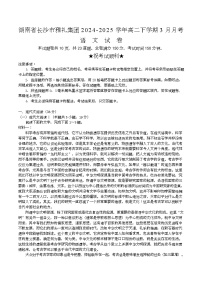 湖南省长沙市雅礼教育集团2024-2025学年高二下学期3月月考语文试卷（Word版附解析）