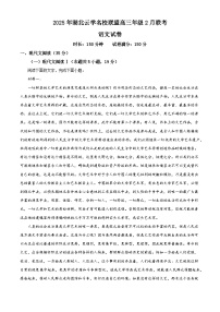 湖北省云学名校联盟2024-2025学年高三下学期2月联考语文试卷（解析版）