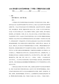 2025届内蒙古自治区赤峰市高三下学期3月模拟考试语文试题（附答案）