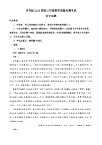 陕西省汉中市汉台区2024-2025学年高三质量检测语文试题（解析版）