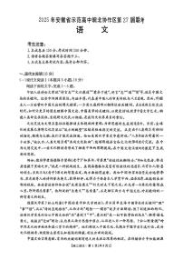 2025年安徽省示范高中皖北协作区第高三下学期高考模拟联考语文试题
