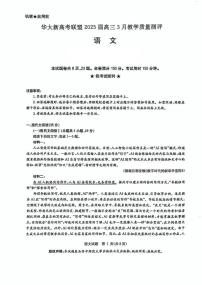 华大新高考联盟2025届高三下学期3月考教学质量测评-语文试题+答案