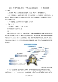 湖南省长沙市一中2025届高三下学期适应性检测（一）语文试卷（Word版附解析）