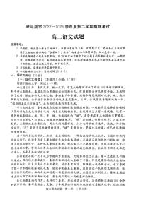 2024届河南省驻马店市高二下学期（期末考）-语文试题（含答案）