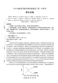 2024届湖南省新高考教学教研联盟高三下（3月）-语文试题（含答案）