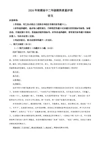 河南省南阳市2024-2025学年高二上学期期末语文试题 含解析