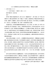 黑龙江省齐齐哈尔2025届高三下学期一模语文试题 含解析