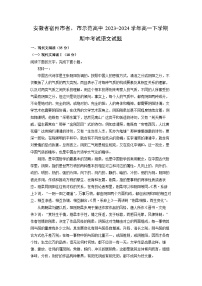 安徽省宿州市省、市示范高中2023-2024学年高一下学期期中考试语文试卷（解析版）