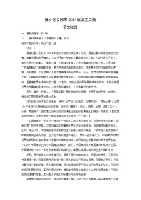贵州省安顺市2025届高三二模语文试卷（解析版）
