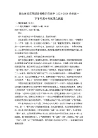 湖北省武汉市部分省级示范高中2023-2024学年高一下学期期中考试语文试卷（解析版）