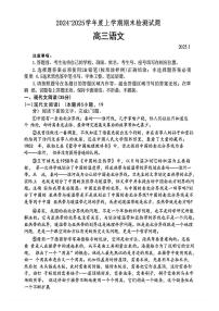 山东省潍坊市2024-2025学年高三上学期1月期末 语文试卷（含答案）