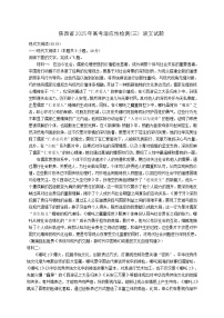2025届陕西省高考适应性检测（三）语文试题+答案