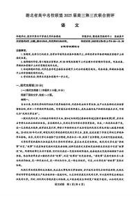 湖北省高中名校联盟2024-2025学年高三下学期第三次联合测评语文试卷(含答案)