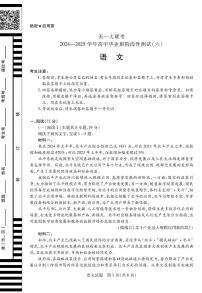 天一大联考2024-2025学年高中毕业班阶段性测试（六）语文试卷（含答案）